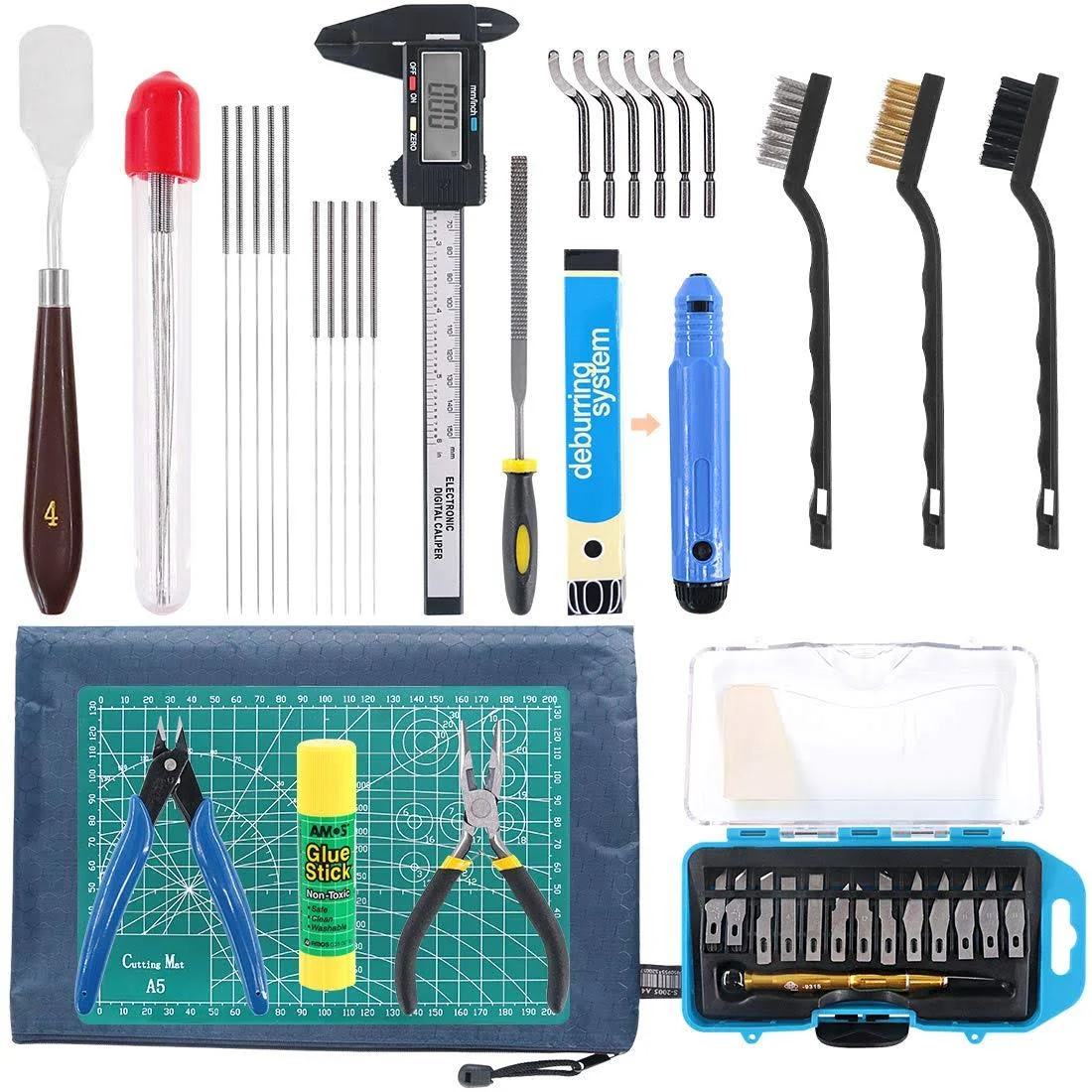  42 Piece 3D Print Tool Kit Includes Debur Tool, Cleaning and Removal Tool 