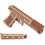 Wood Trick Defenders gun Model Mechanical 3D Wooden Puzzle Best DIY Toy