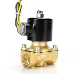 Beduan Brass Electric Solenoid Valve, 1/2" 12V Air Valve Normally Colsed for Water Air Gas Fuel Oil