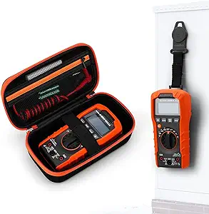 Hard Caser Bundle with Magnetic Hanger Strap Replacement for Klein Tools MM400/MM325/MM300/MM200/ET140/MM720 Digital Multimeter by KingSung