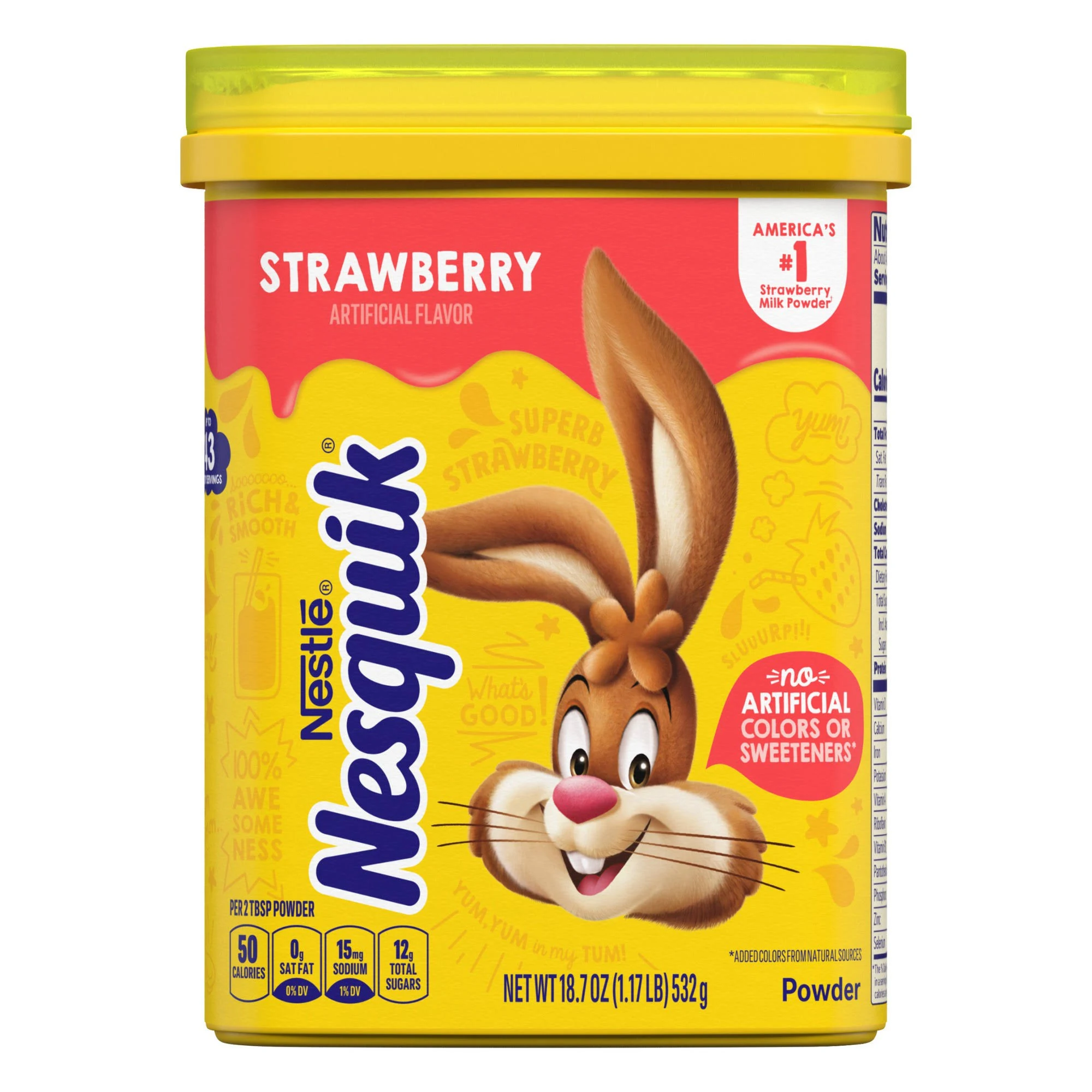 Nesquik Strawberry Powder 6x9.38oz Canisters