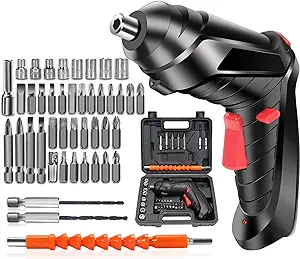 Electric Screwdriver 47pcs Cordless Screwdriver 3.5N.m Power Screwdriver, 3.6V ...