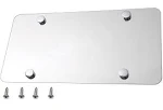 LFPartS Plain Blank Stainless Steel License Plate Polished Mirror, Chrome