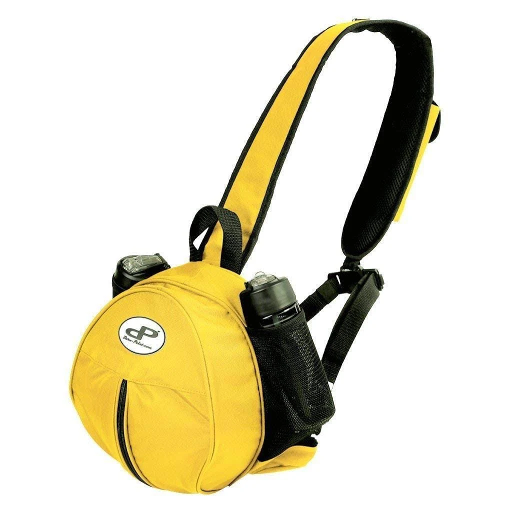 Dare-Point Ball Bag - Sports Backpack for Single Ball with Adjustable Strap - All Ages - Yellow