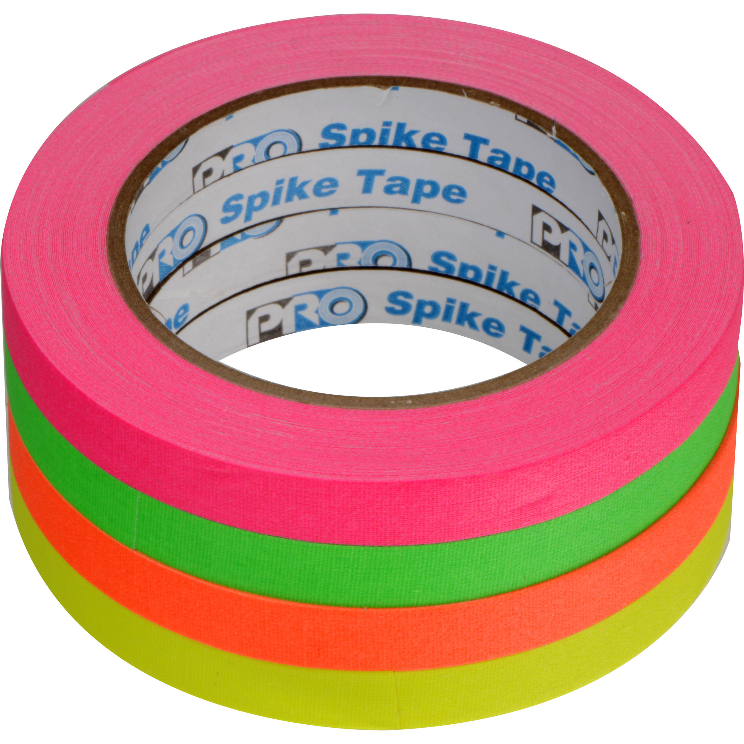 Pro Tapes 1/2-Inch Fluorescent Spike Tape Stack 4pk