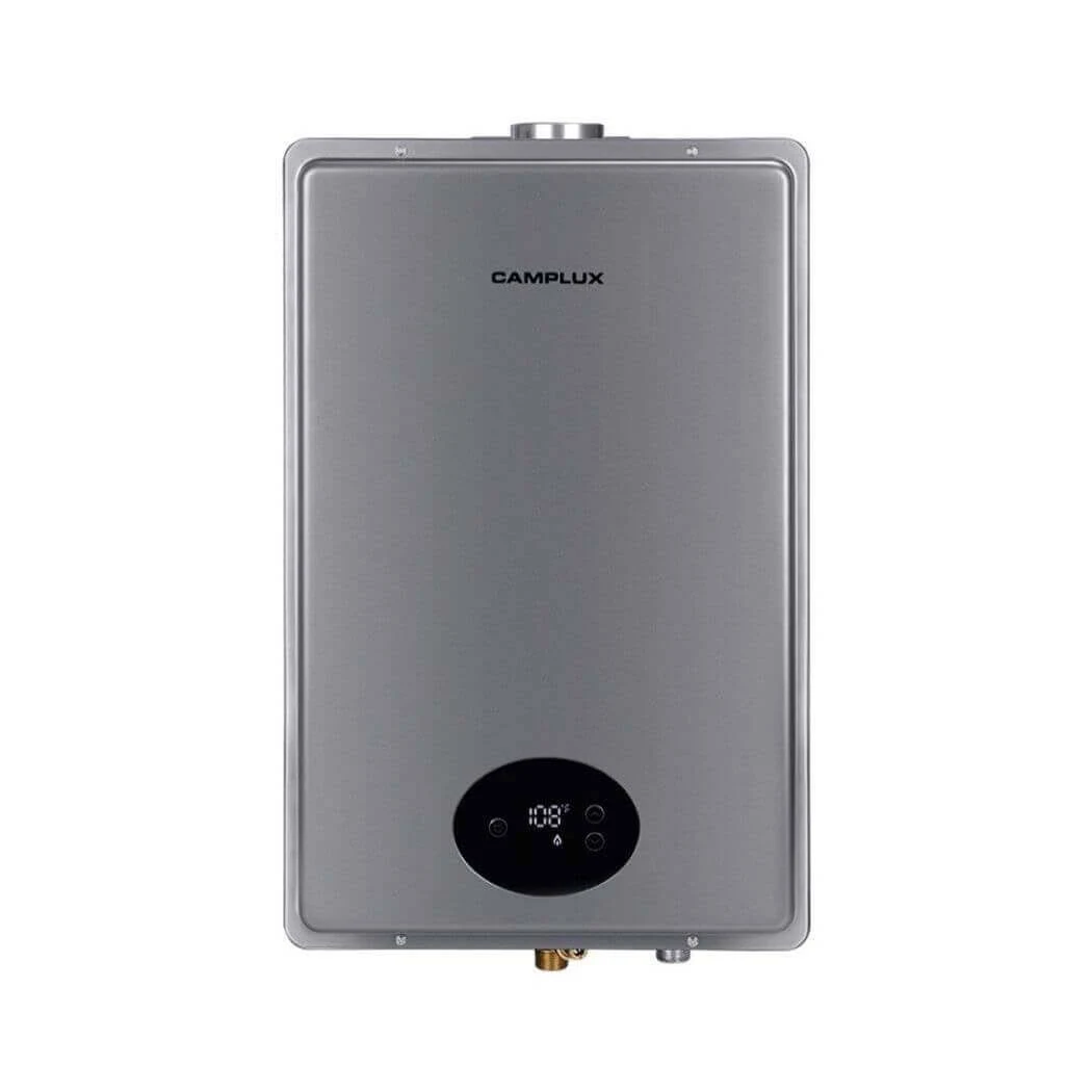 CAMPLUX Propane Gas Tankless Water Heater Whole House 5.28 GPM, CA528 Instant Hot Water Heater 150,000 BTU, Indoor Installation, Gray