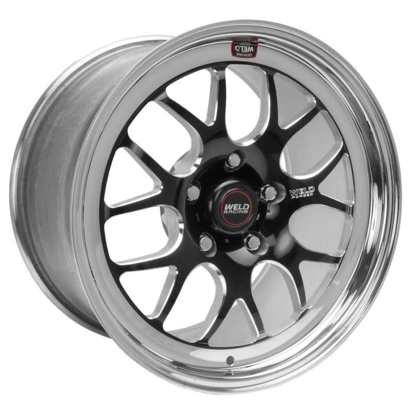 Weld Racing 77MB8110B32A: 77MB8110B32A RT-S Series S77 Black Wheel [Size: 18" x 11"] Black Center w/Polished Shell - JEGS