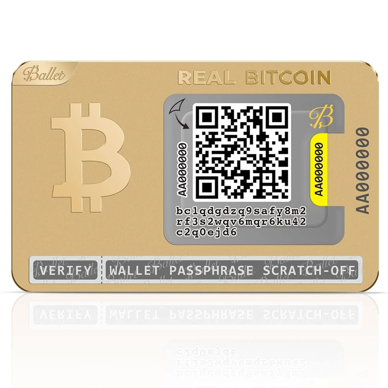 Ballet Real Bitcoin, Gold Edition - Physical Cryptocurrency Wallet with ...