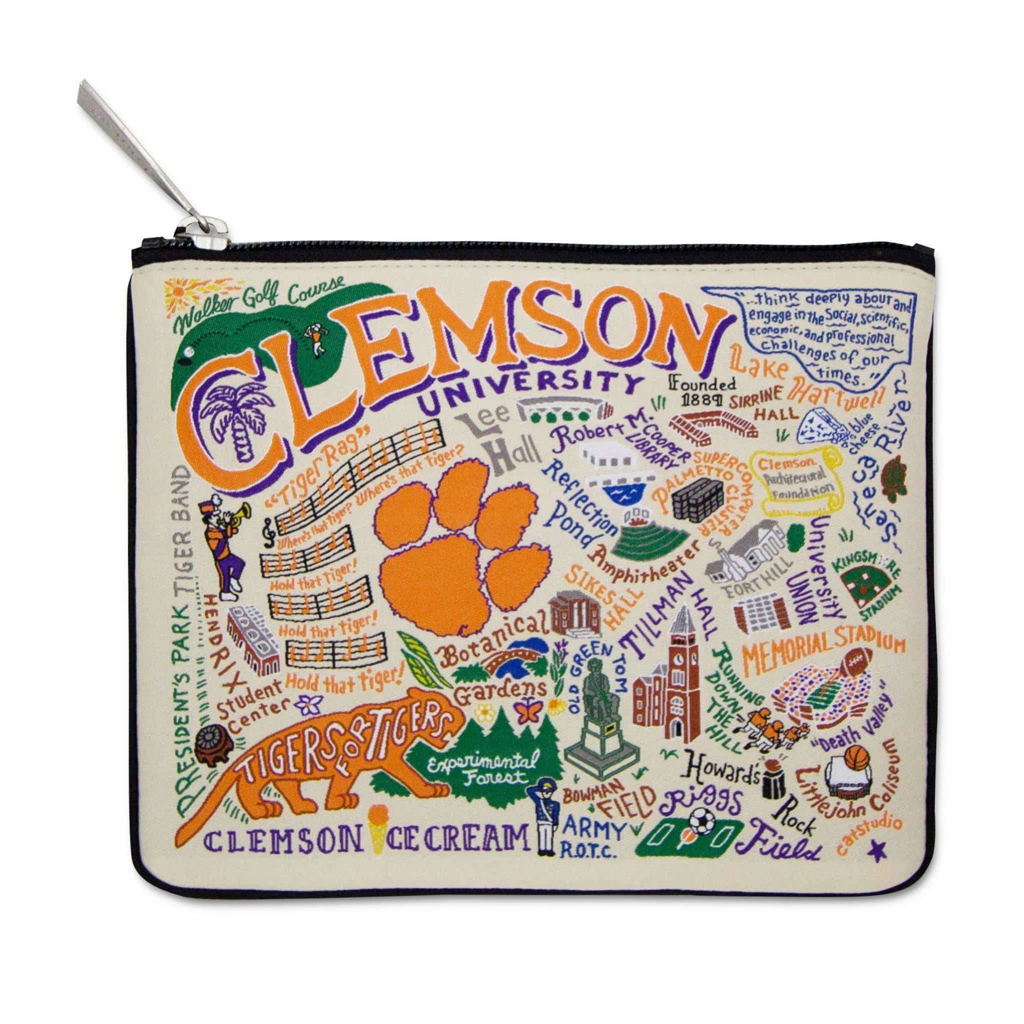 Catstudio Clemson University Collegiate Zip Pouch