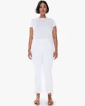 MOTHER The insider crop step fray Jeans White raw hem sz. 30 women&#x27;s