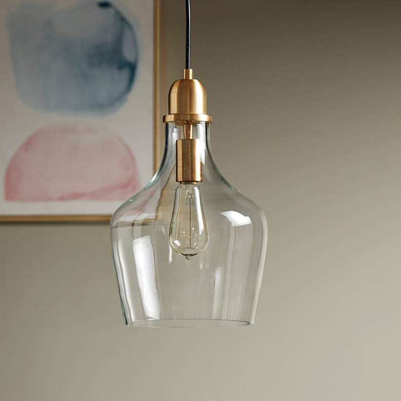 Hampton Hill Auburn 9" Wide Gold Pendant Light