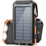 𝟮𝟬𝟮4 𝙐𝙥𝙜𝙧𝙖𝙙𝙚 Solar Power Bank -38800mAh Waterproof Portable Solar Phone Charger with LED Flashlight/Fast Charge USB C External Backup Battery Pack for All Cell Phones & Electronic Devices