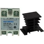 Inkbird Solid State Relay 40DA DC SSR Black Heat Sink for PID Thermostat Temperature Controller