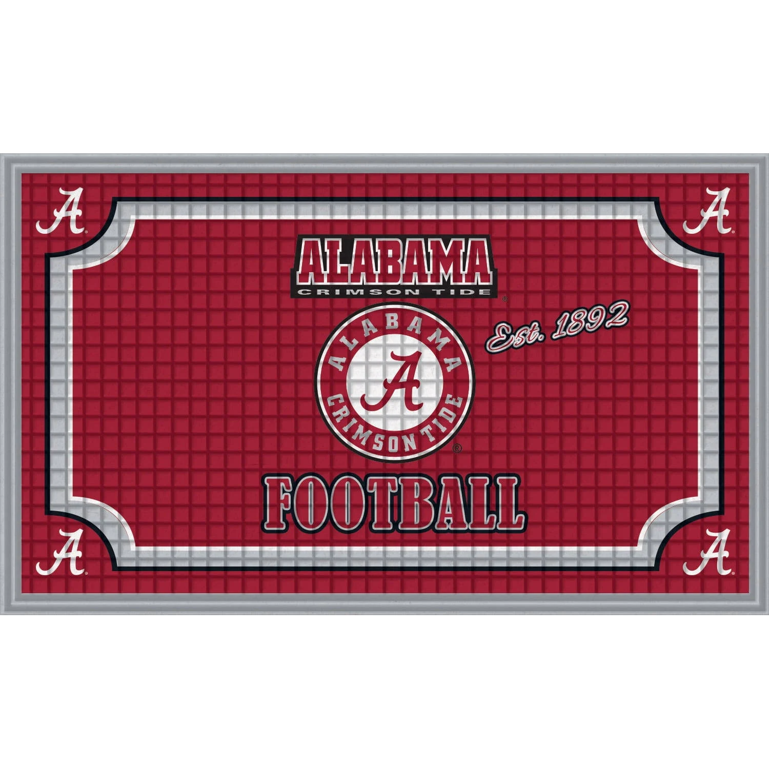 Team Sports America Alabama Embossed Door Mat