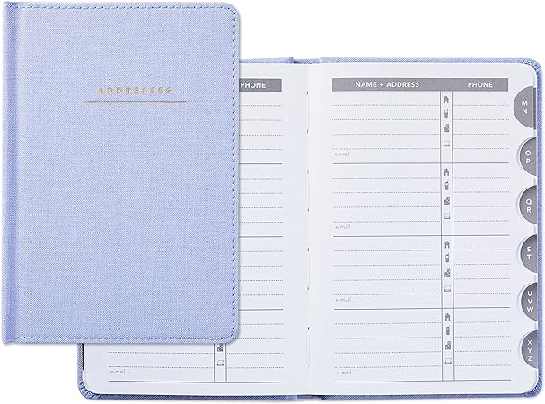 Hallmark Hardcover Address Book (Blue Chambray)