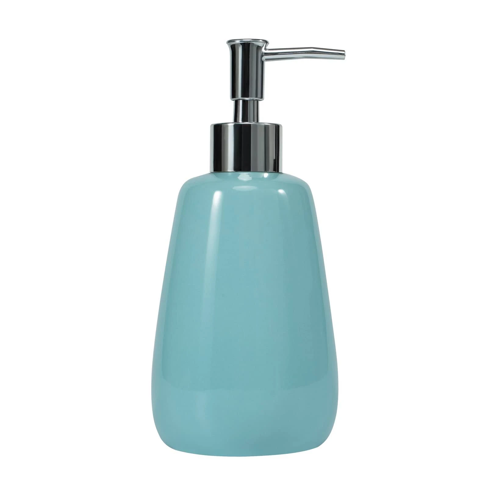 Cyan Hand Soap Dispenser Ceramics Bottles with Elegant Pump Top Bathroom Empty Shampoo Bottles 10oz/300ml