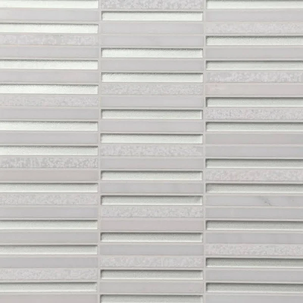 Bedrosians Kaikos 11.75" x 12" Stacked Glass/Stone Mosaic