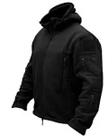 CRYSULLY Men's Military Tactical Fleece Hooded Jacket