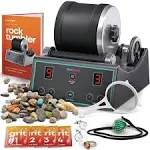 EARTH&#039;S CODE Advanced Rock Polisher Tumbler 9-Day Timer 3 Speed Ages 8+ STEM B1