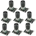 WMYCONGCONG 8 Pcs KY-040 360 Degree Rotary Encoder Module Brick Sensor Board with ...