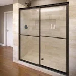 Basco Deluxe 68" x 44" Framed Bypass Sliding Shower Door - Oil Rubbed Bronze