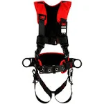 3M PROTECTA Full Body Harness: Vest Harness, Mating / Tongue, Mating, XL, Belt, Padded, Steel, Black