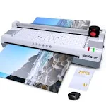 Lamtetur 7 in 1 Laminator ,laminator Machine for A3/a4/a5,thermal Laminating Machine for Home/Office/School with 20 Pouches,use with Trimmer, and Cor