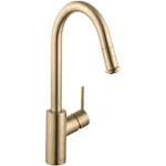 Hansgrohe Talis S² HighArc Kitchen Faucet, 1-Spray Pull-Down, 1.75 GPM, Brushed Gold Optic 14872251