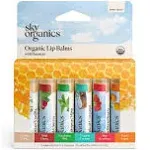 Sky Organics Organic Beeswax Lip Balms 6 BALM VARIETY PACK Brand New In Box