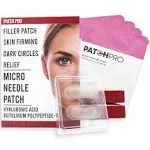 PATCH PRO Micro Eye Patch Hyaluronic Acid Fine Lines, Puffy Eyes, Forehead Lines Microneedle length 0.25mm Patches 4 Pairs