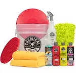 Chemical Guys HOL132 Clean &amp; Shine Car Wash Bucket Starter Kit - Safe for Cars,