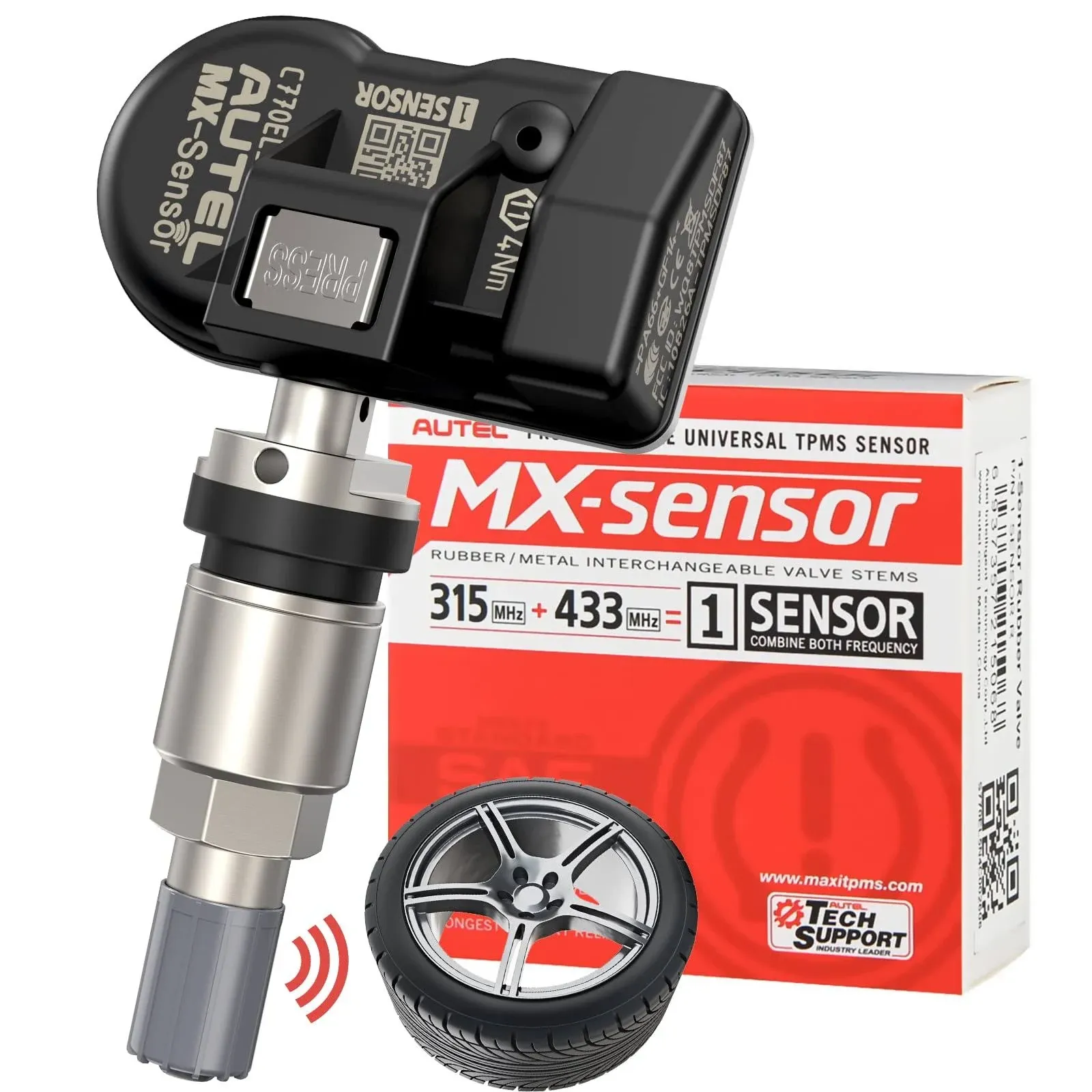 Autel TPMS Sensor MX-Sensor 315MHz+433MHz 2in1 TPS218 Tire Sensor Tire Pressu...