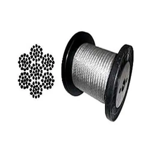 7 x 19 Galvanized Aircraft Cable Wire Rope 3/16" - 50, 100, 200, 250, 300, 500 and 1000 ft (200 ft Reel)