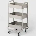 Brightroom 83499906 3 Tier Metal Utility Cart Gray