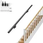 VEVOR Handrail Stair Railing 5 ft Wall Mount Handrails for Indoor Stairs Thickened Aluminum Alloy Hand Rail with Installation Kit 440 lbs Load