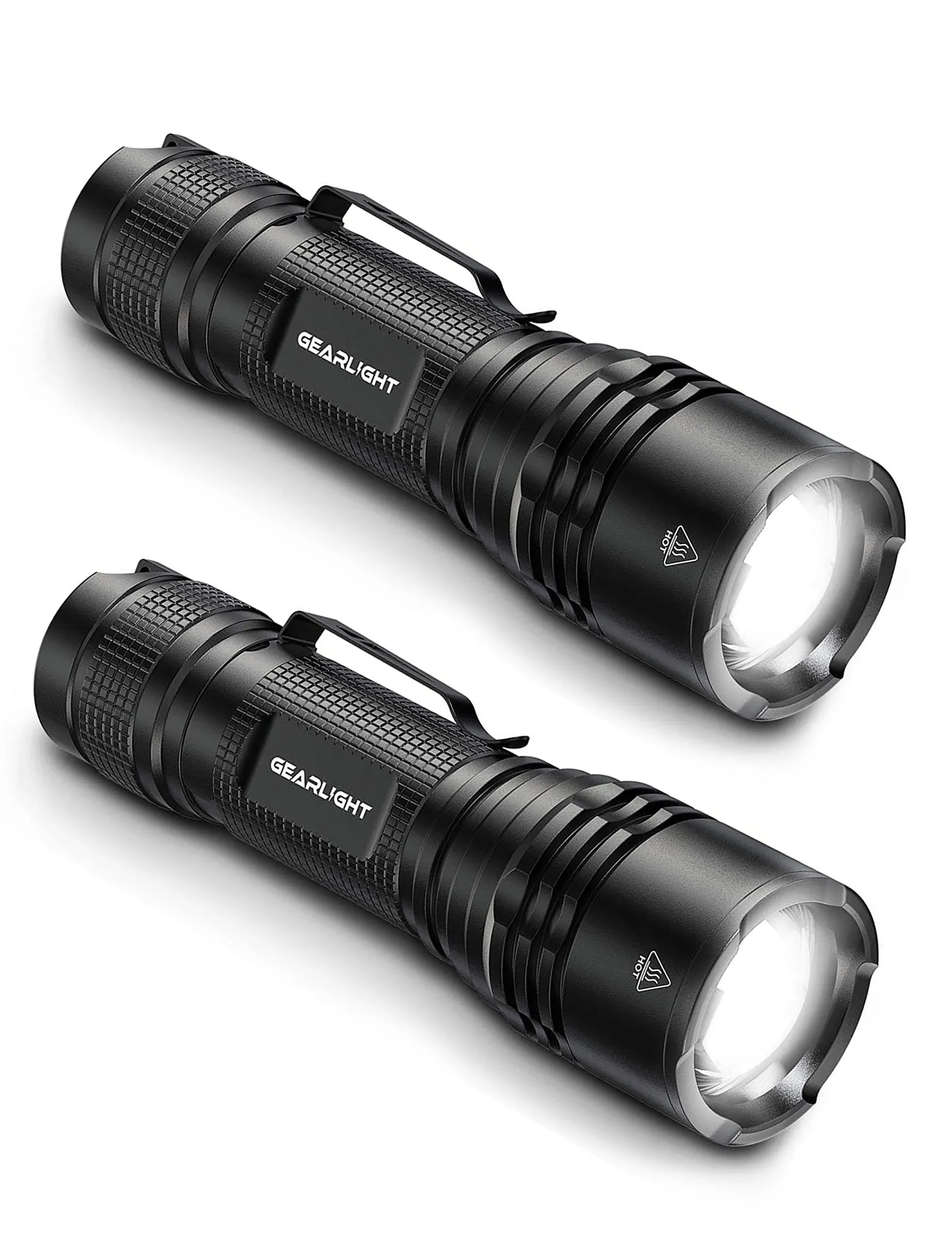 LED Tactical Mini Flashlight GearLight High Lumens Pack 2 Drop Water Resistant