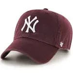 '47 Brand New York Yankees Foam Mesh Trucker Hat Burgundy