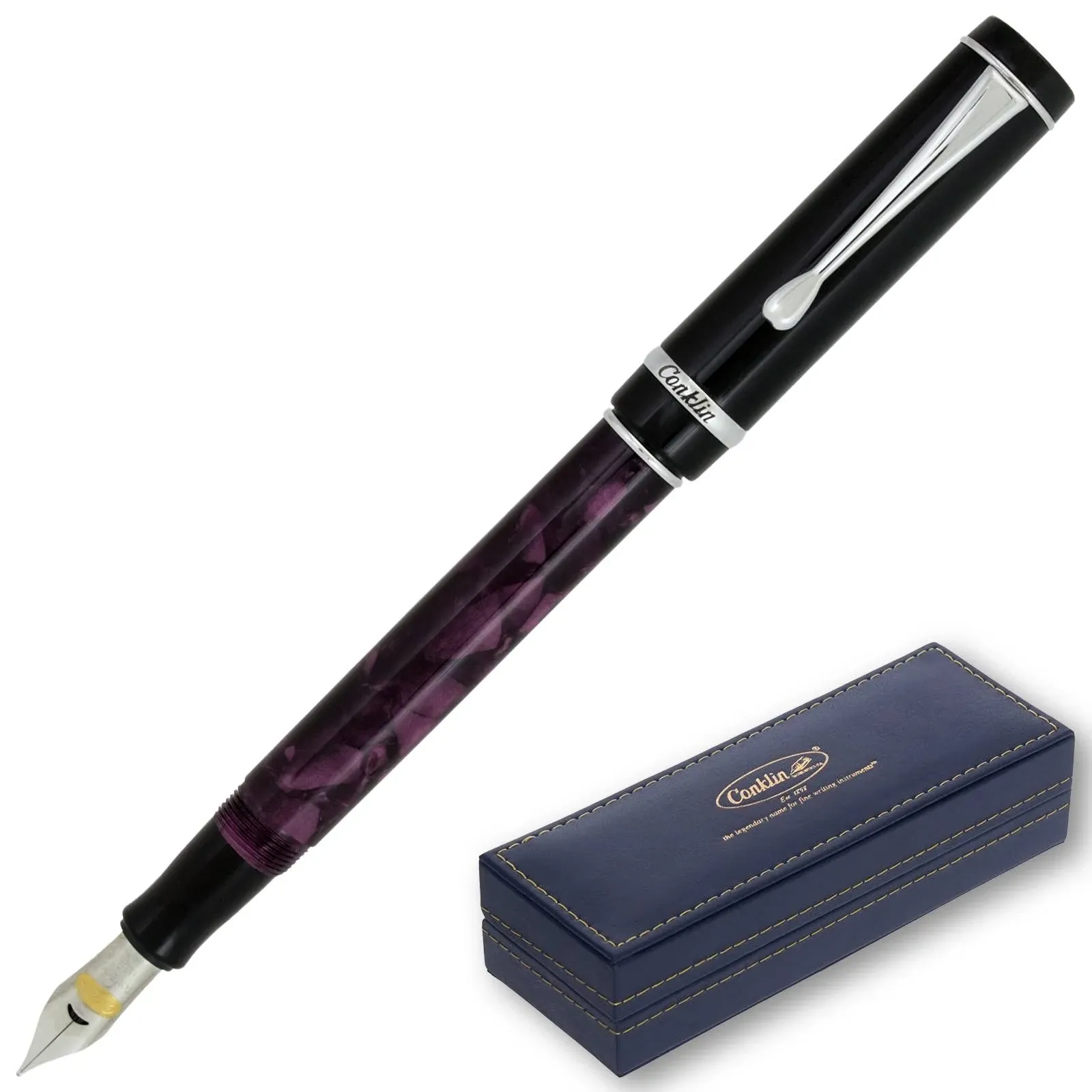 Conklin Duragraph Fountain Pen - Abalone Nights - Fine