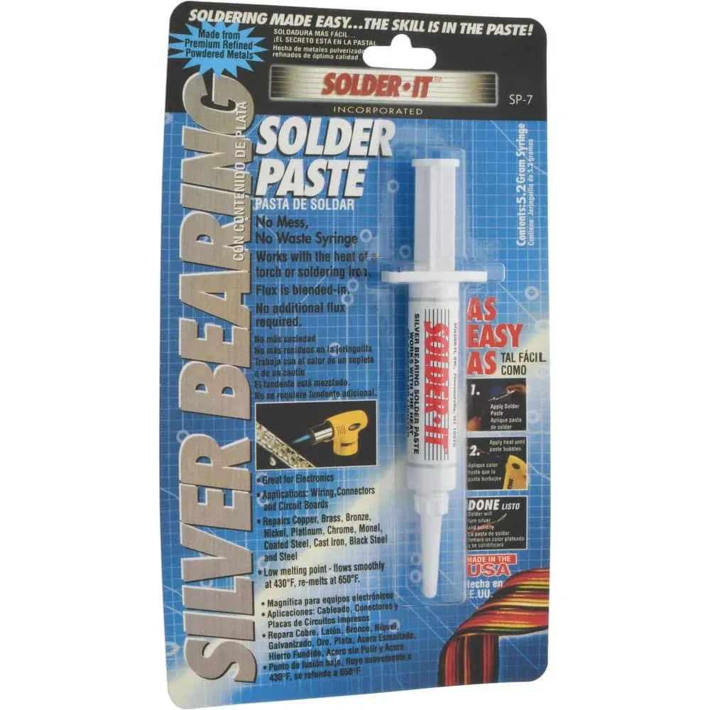 Solder-It Silver Solder Paste With Flux 5.2 Gram Syringe Non-Toxic (SP-7)