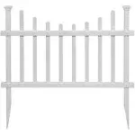 Zippity Outdoor Products Washington 2 Panels 2.5-ft H x 3.5-ft W White Privacy Vinyl Scallop Fence Panel (Unassembled)