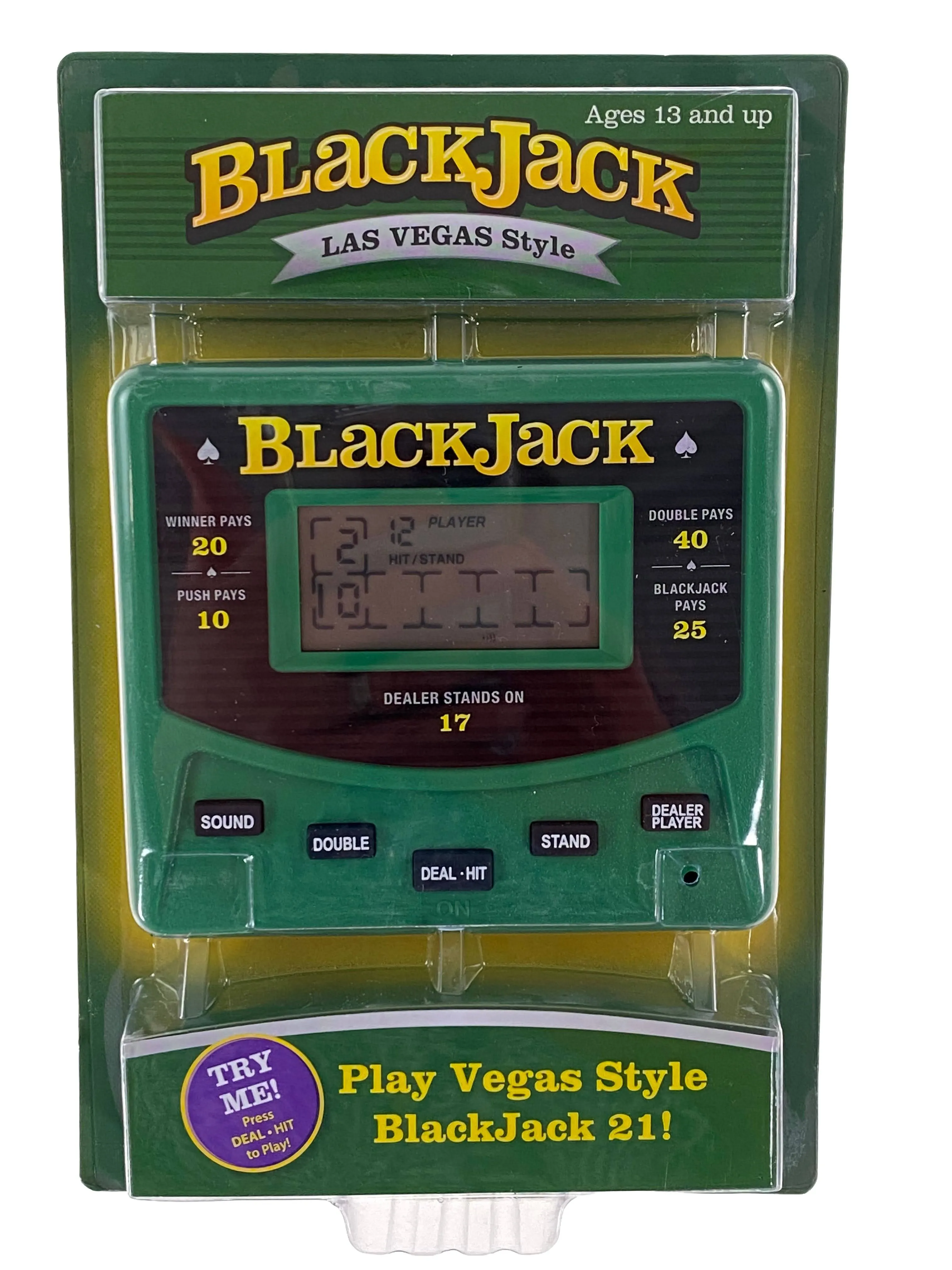 BlackJack Electronic Handheld Game Las Vegas Style Model CB1001 RecZone - SEALED