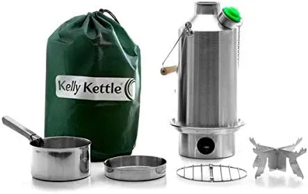 Kelly Kettle Large Stainless Steel Base Camp Basic Kit