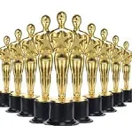 36 Pack Gold Award Trophies Party Favors,Gold Oscar Trophy for Award Ceremony,Theme Party,Birthday Party,Movie Night,Classroom Prize,Office Competition,for Boys Girls Teens and Adults