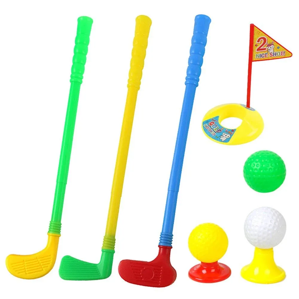 Orzizro Plastic Golf Clubs Educational Golf Toys Sets for Toddlers Kids Sturdy ...