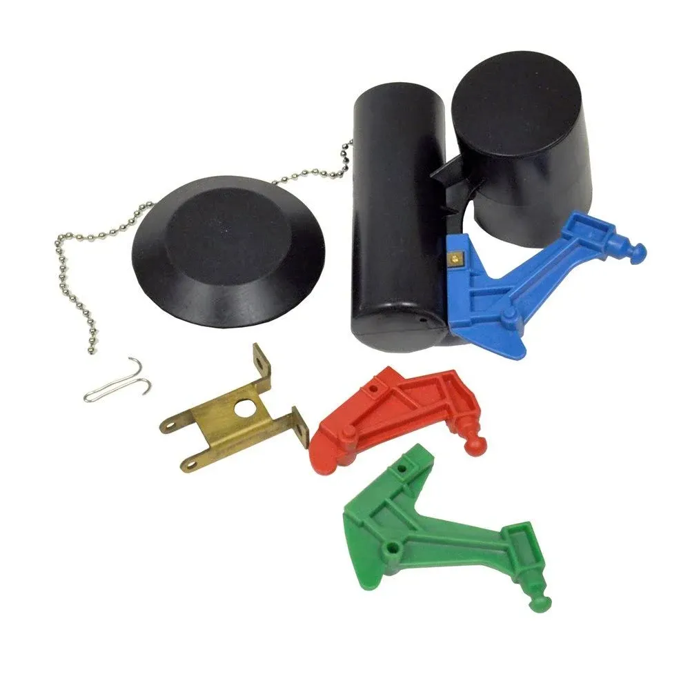 Danco 9D00010087 Flush Valve Toilet Repair Kit, Plastic, For: Models #4, #5 and #6 Actuating Units Black