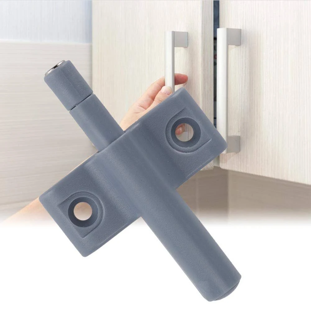 10Pcs Soft Closers for Kitchen Cabinet, Grey Plastic Door Stop Drawer Quiet Clos