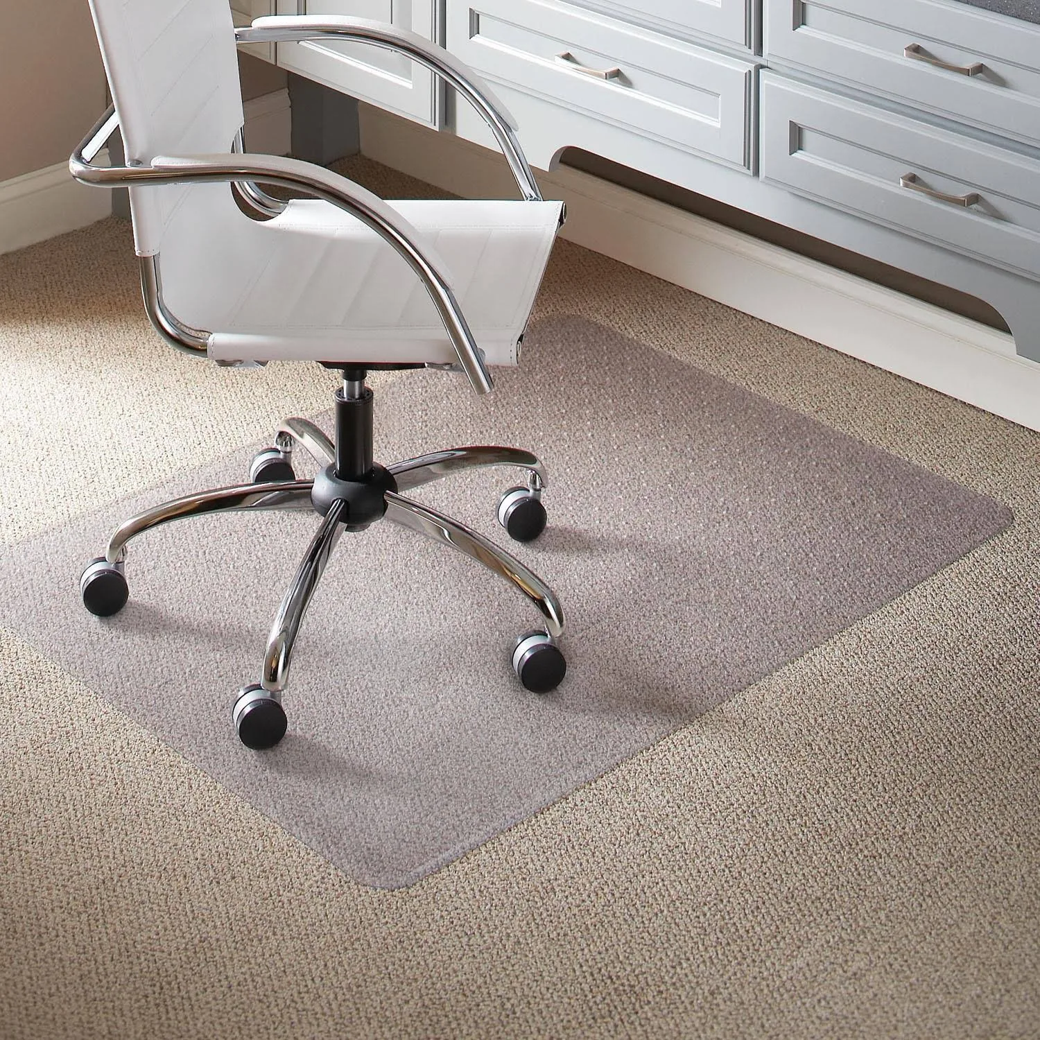 ES Robbins Anchormat Economy Low Pile Carpet Straight Edge Chair Mat - Size: 46 ...