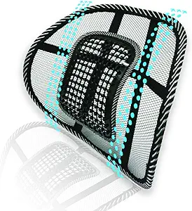 Big Ant Lumbar Support, Car Mesh Back Support with Massage Beads Ergonomic Designed for Comfort and Lower Back Pain Relief - Lumbar Back Support Cushion for Car Seat, Office Chair,Wheelchair