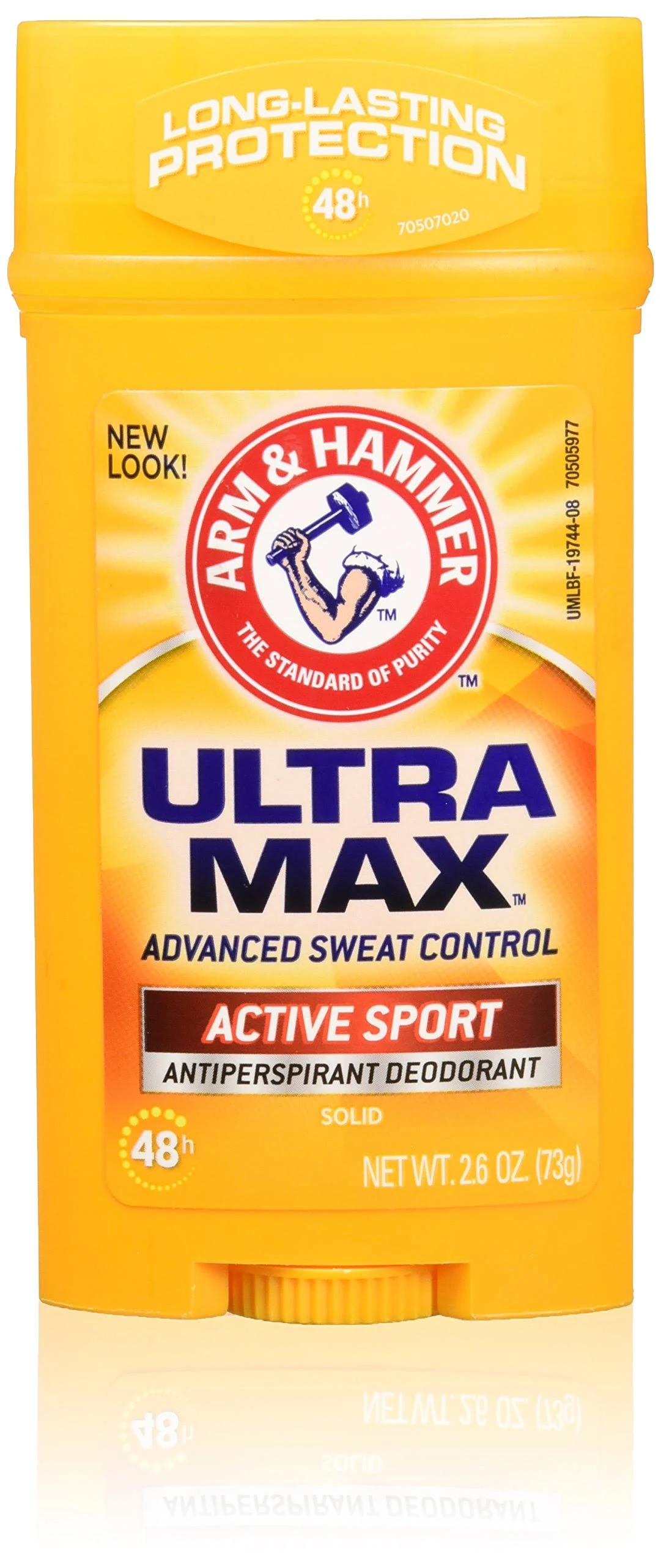 Arm & Hammer Ultra Max Antiperspirant Deodorant, Active Sport, Solid - 2.6 oz