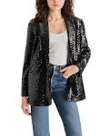 Steve Madden Imaan Sequin Blazer in Black